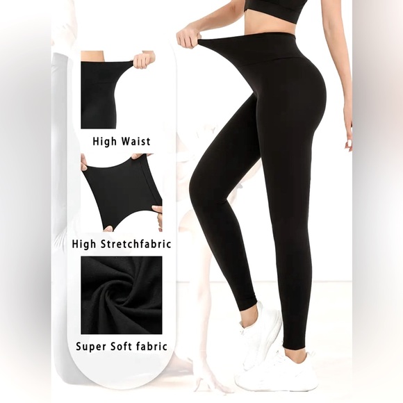 Excellent High Waisted Yoga Leggings Super Soft Fabric Workout & Running Pants. - Picture 2 of 4
